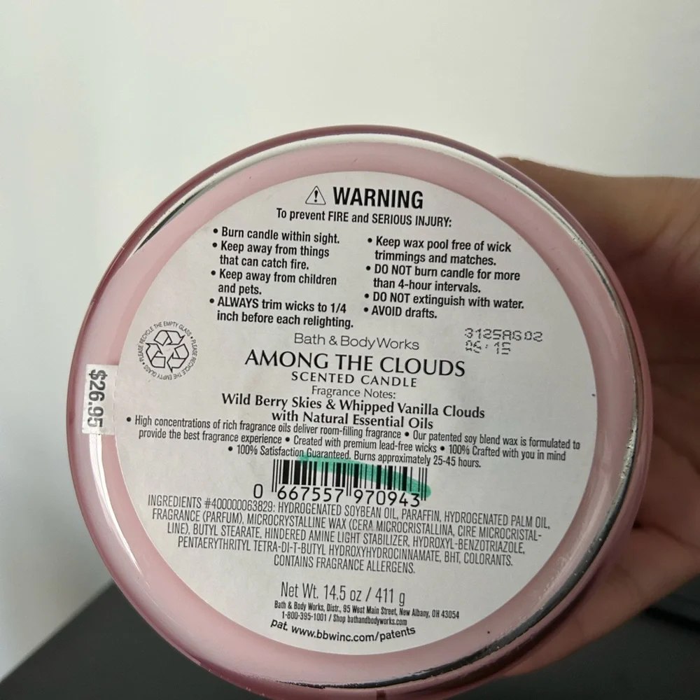 Bath & Body Works 3-Wick Candle Among The Clouds